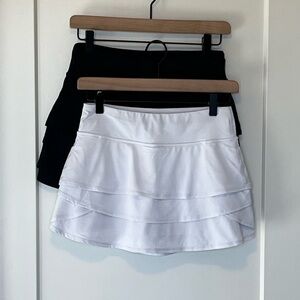 Bundle of 2 Athleta Girl Swing Skort Girls Size 14/XL White, Black